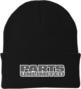 Throttle Threads - Parts Unlimited Beanie - Fleece - Black - Original Parts Unlimited Beanie - PSU30H90BKOR
