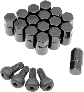 Moose Utility - Lug Nut - 3/8" - Black - 16 Pack - ATV/UTV Wheel Lugnut - SP300MO201B