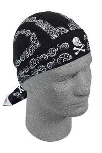 Balboa - Flydanna; 100% Cotton, Skull Paisley, Black - Z500 Balboa - Flydanna; 100% Cotton, Skull Paisley, Black - Z500