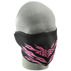 Balboa - Neoprene 1/2 Face Mask, Pink Flames - WNFM054H