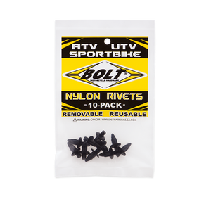 Bolt Motorcycle Hardware, Inc - M6 3-stage Push Rivets 10/pk - 2005-6SRIV