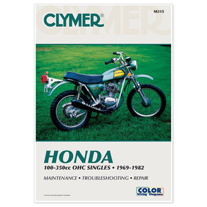 Clymer - Clymer Manual Hon Ohc Sngls 100-350cc 69-82 - CM315 Clymer - Clymer Manual Hon Ohc Sngls 100-350cc 69-82 - CM315