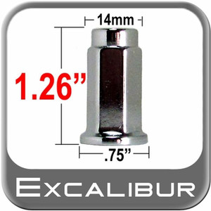 Excaliber Wheel Accessories - Lug Nut 10mm X 1.25 Chrome - 98-0021 Excaliber Wheel Accessories - Lug Nut 10mm X 1.25 Chrome - 98-0021