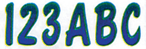 Hardline - 3" Letter & Number Kit Purple / Teal - PUTEG200 Hardline - 3" Letter & Number Kit Purple / Teal - PUTEG200