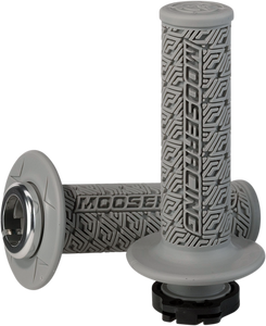 Moose Racing - Grips - Lock-On - Gray/Silver - 36 Series Clamp-On Grips - B36MRG-S