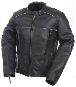 Mossi - Mossi Womens Premium Leather Jacket Size 16 Black - 20-219-16 Mossi - Mossi Womens Premium Leather Jacket Size 16 Black - 20-219-16