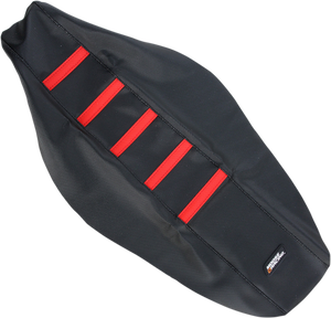 Moose Racing - Ribbed Seat Cover - Black Cover/Red Ribs - Honda - Ribbed Seat Cover - CRF45009-331RT