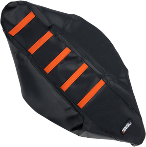 Moose Racing - Ribbed Seat Cover - Black Cover/Orange Ribs - KTM - Ribbed Seat Cover - KTM15011-336RT