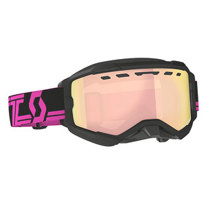 Scott - Scott Fury Snowx Goggle Blk/pink - 'enh' Rose Chr Lens - 278605-1254348
