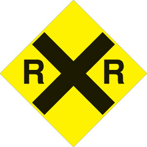 Voss Signs - Yellow Plastic Reflective Sign 12" - Railroad - 489 RR YR Voss Signs - Yellow Plastic Reflective Sign 12" - Railroad - 489 RR YR