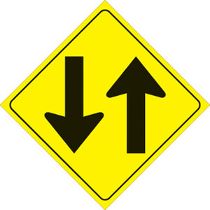 Voss Signs - Yellow Plastic Reflective Sign 12" - Two Way - 420 TW YR Voss Signs - Yellow Plastic Reflective Sign 12" - Two Way - 420 TW YR