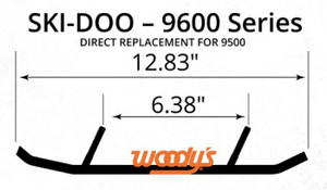 Woodys - Ace 6'' X 60* Turning 1 1/2" Trail Runner Ski Doo - AS6-9600