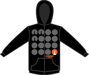 Woodys - Woody's Stand Out Mens Zip Up Hoodie Black Medium - 302-HS-STANDOUT-2