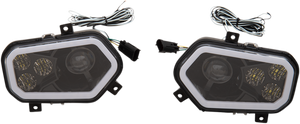 Moose Utility - LED Headlight - RZR800/900 - Black - LED Headlight for UTV - 100-3373-PU