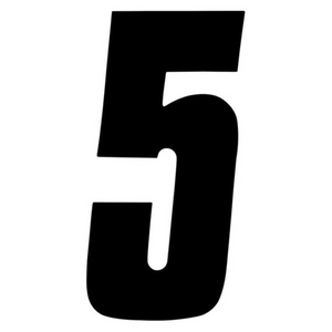 Factory Effex - Fx 2015 Numbers Standard 6" Black 5 - 933228