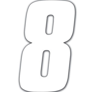 Factory Effex - Fx 2015 Numbers Standard 8" White 8 - 945281