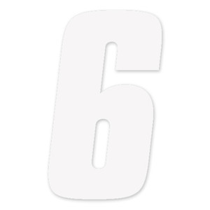 Factory Effex - Fx 2015 Numbers Factory 4" White 6 - 08-90016