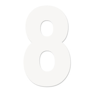 Factory Effex - Fx 2015 Numbers Pro 5" White 8 - 03-0208