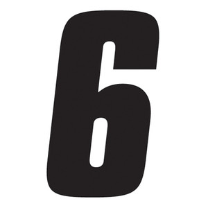 Factory Effex - Fx 2015 Numbers Factory 4" Black 6 - 08-90006