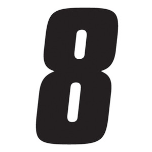 Factory Effex - Fx 2015 Numbers Factory 6" Black 8 - 08-90048