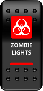 Moose Utility - Rocker Switch - Zombie Lights - Red - Rocker Switch - ZMB-PWR-R