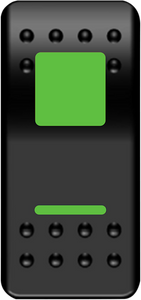 Moose Utility - Rocker Switch - On/Off - Green - Rocker Switch - GNG-PWR