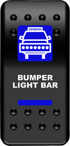 Moose Utility - Rocker Switch - Bumper Light Bar - Blue - Rocker Switch - BLB-PWR