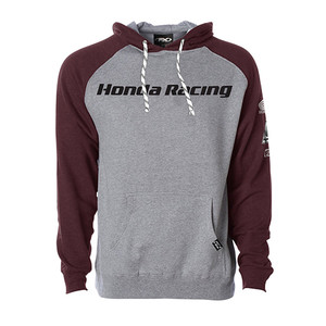 Factory Effex - Honda Racing Men's Pullover Hoodie / Heather Gray-burgandy (m) - 23-88302 Factory Effex - Honda Racing Men's Pullover Hoodie / Heather Gray-burgandy (m) - 23-88302