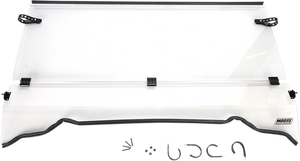 Moose Utility - Full Folding Windshield - Ranger - Full Folding Windshield - LEMA100-0012 Moose Utility - Full Folding Windshield - Ranger - Full Folding Windshield - LEMA100-0012