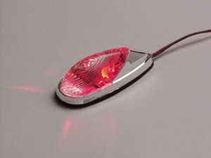 K&s - Led Marker Lights, Mini-flush Mt. Chrome Body, Red (1 Led) - 25-9501