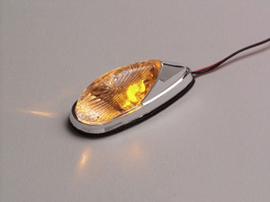 K&s - Led Marker Lights, Mini-flush Mt. Chrome Body, Amber (1 Led) W - 25-9503B