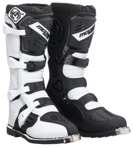 Moose Racing - Qualifier Boots - Black/White - Size 8 - Qualifier Boots - 3410-2600