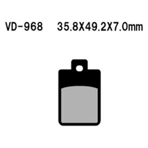 Vesrah - Vesrah Semi-metallic Brake Pads, Vd-968 - VD-968