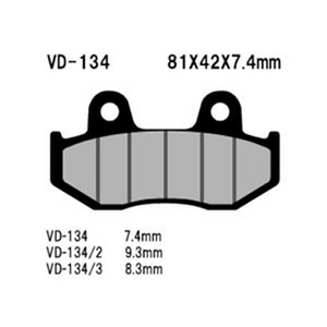 Vesrah - Vesrah Semi-metallic Brake Pads, Vd-134/3 - VD-134/3