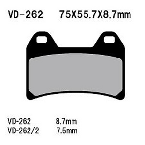 Vesrah - Vesrah Semi-metallic Brake Pads, Vd-262/2 - VD-262/2