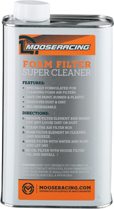 Moose Racing - Biodegradable Air Filter Cleaner - 1L - Foam Filter Super Cleaner - DT-20-50 Moose Racing - Biodegradable Air Filter Cleaner - 1L - Foam Filter Super Cleaner - DT-20-50