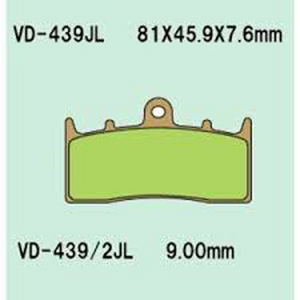 Vesrah - Vesrah Sintered Metal Brake Pads, Vd-439jl - VD-439JL