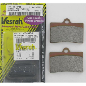 Vesrah - Vesrah Sintered Metal Brake Pads, Vd-140jl - VD-140JL