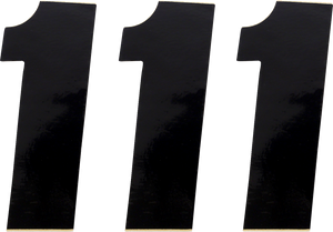 Moose Racing - Race Number 1 - Black - 4.5" - Vinyl Race Numbers - 80011