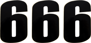 Moose Racing - Race Number 6 - Black - 6" - Vinyl Race Numbers - 80116