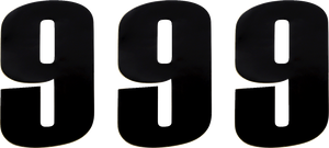 Moose Racing - Race Number 9 - Black - 6" - Vinyl Race Numbers - 80119