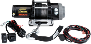 Moose Utility - 3500 LB Winch - Synthetic Rope - Aggro Winch - 104309 Moose Utility - 3500 LB Winch - Synthetic Rope - Aggro Winch - 104309