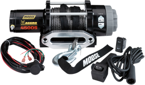Moose Utility - 4500 LB Winch - Synthetic Rope - Aggro Winch - 104311 Moose Utility - 4500 LB Winch - Synthetic Rope - Aggro Winch - 104311