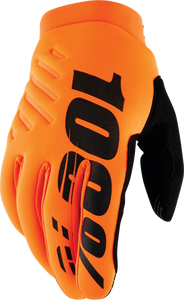 100% - Brisker Youth Gloves Fluo Orange/black Md - 10004-00005