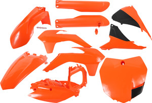 Acerbis - Full Plastic Kit Orange/black - 2403091008