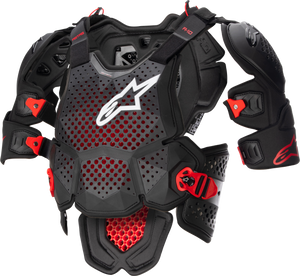 Alpinestars - A-10 V2 Full Chest Protector Anthracite/black/red Xs/sm - 6700523-1431-XSS