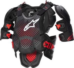 Alpinestars - A-10 V2 Full Chest Protector Anthracite/black/red Xl/2x - 6700523-1431-XXL