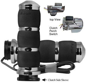 Avon - Air Cushion Fbw Heated Grips 15-up Fltr Chrome - AIR-91-FLY-RH Avon - Air Cushion Fbw Heated Grips 15-up Fltr Chrome - AIR-91-FLY-RH