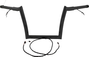 Baggernation - 12" Oem Monkey Bar Pre Wired Satin Black `15-up Fltr - OEMPW-15L-12 B
