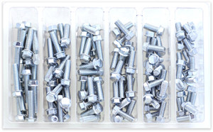 Bolt - M6 8mm Hex Flange Bolt Asst 1 - SV-M6HEXF-1